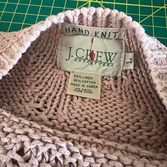 J crew vintage hand knit linen cotton blendnsweater - Picture 5 of 6